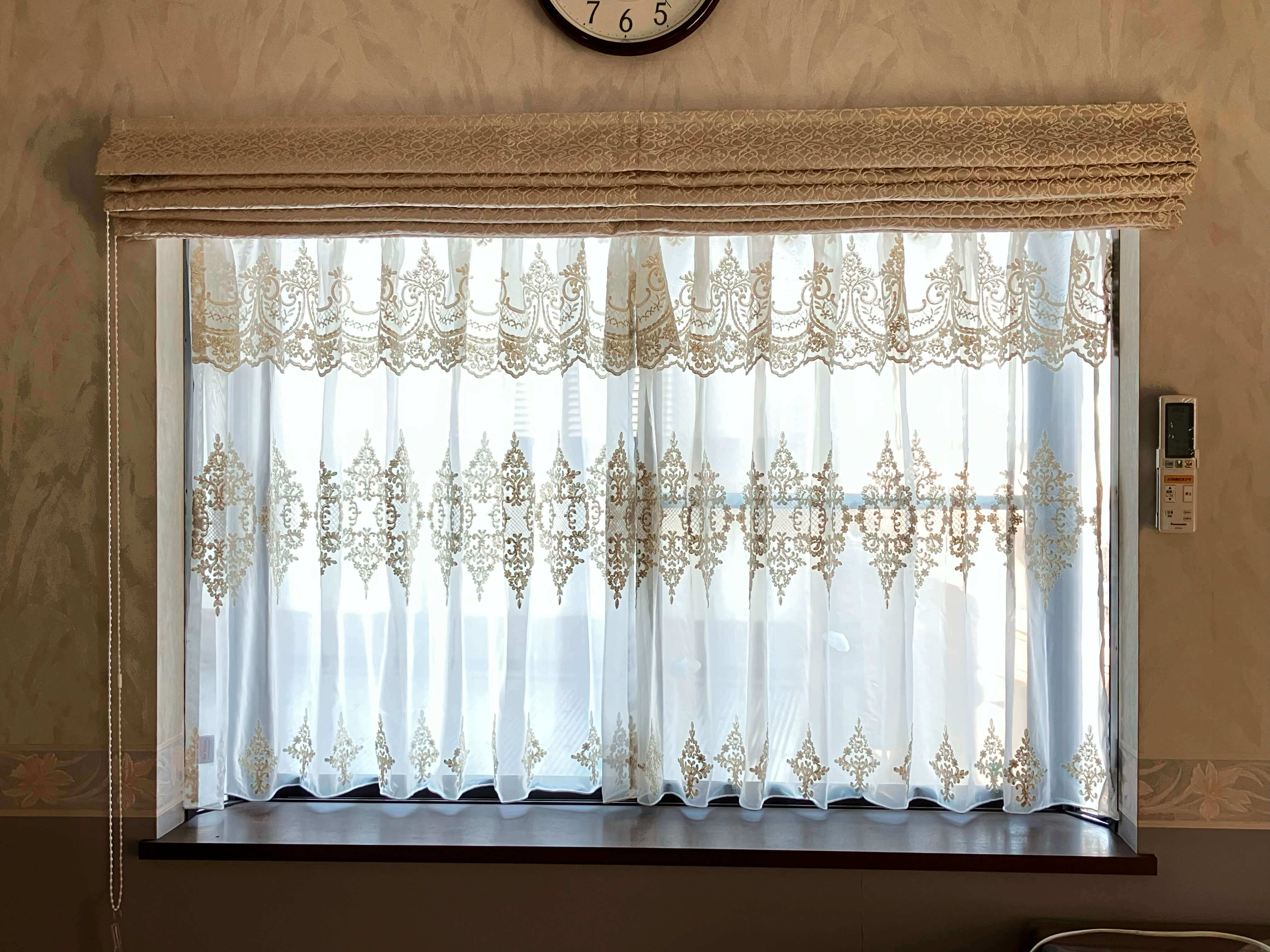 ☆オーダー注文☆ 106番(3番)-刺繍入れ高級カーテン オーダーカーテン ☆