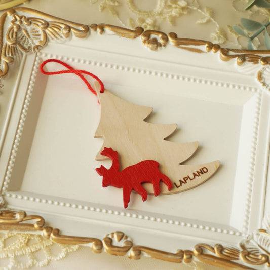 赤いトナカイとツリーのオーナメント~Kuusiporo~-2