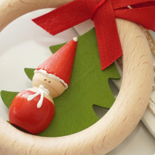 サンタとツリーのリース型オーナメント~Tontturengas,dia~-2