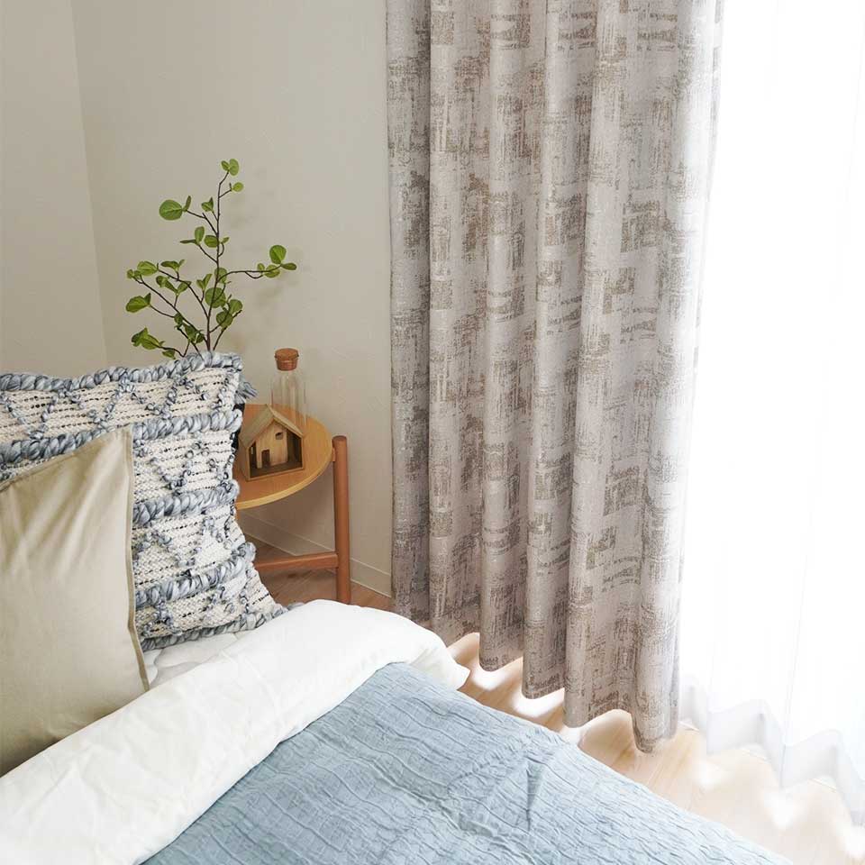 オーダーカーテン モザック(ベージュ)-1