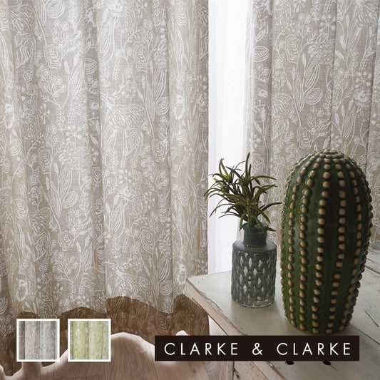 【無料生地サンプル】オーダードレープカーテン ウェスト CLARKE&CLARKE (ベージュ)-1