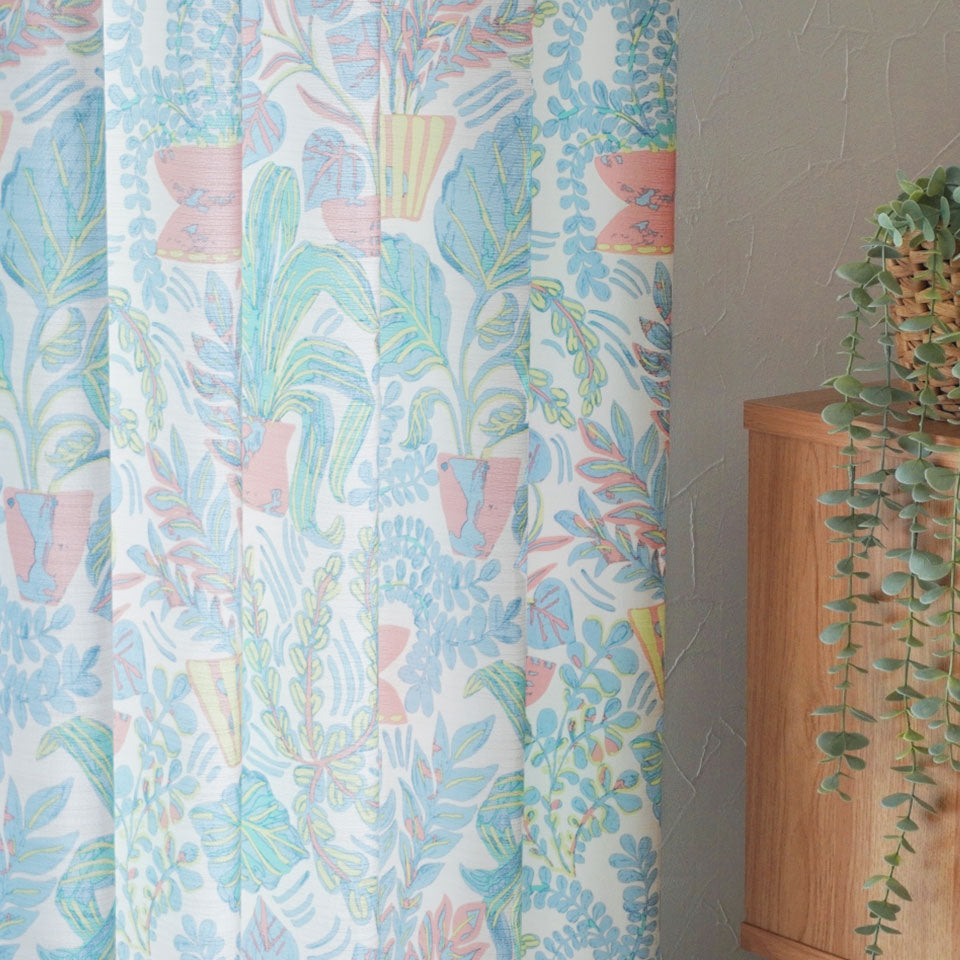 パラティシ 北欧 オーダーカーテン(ブルー)-7