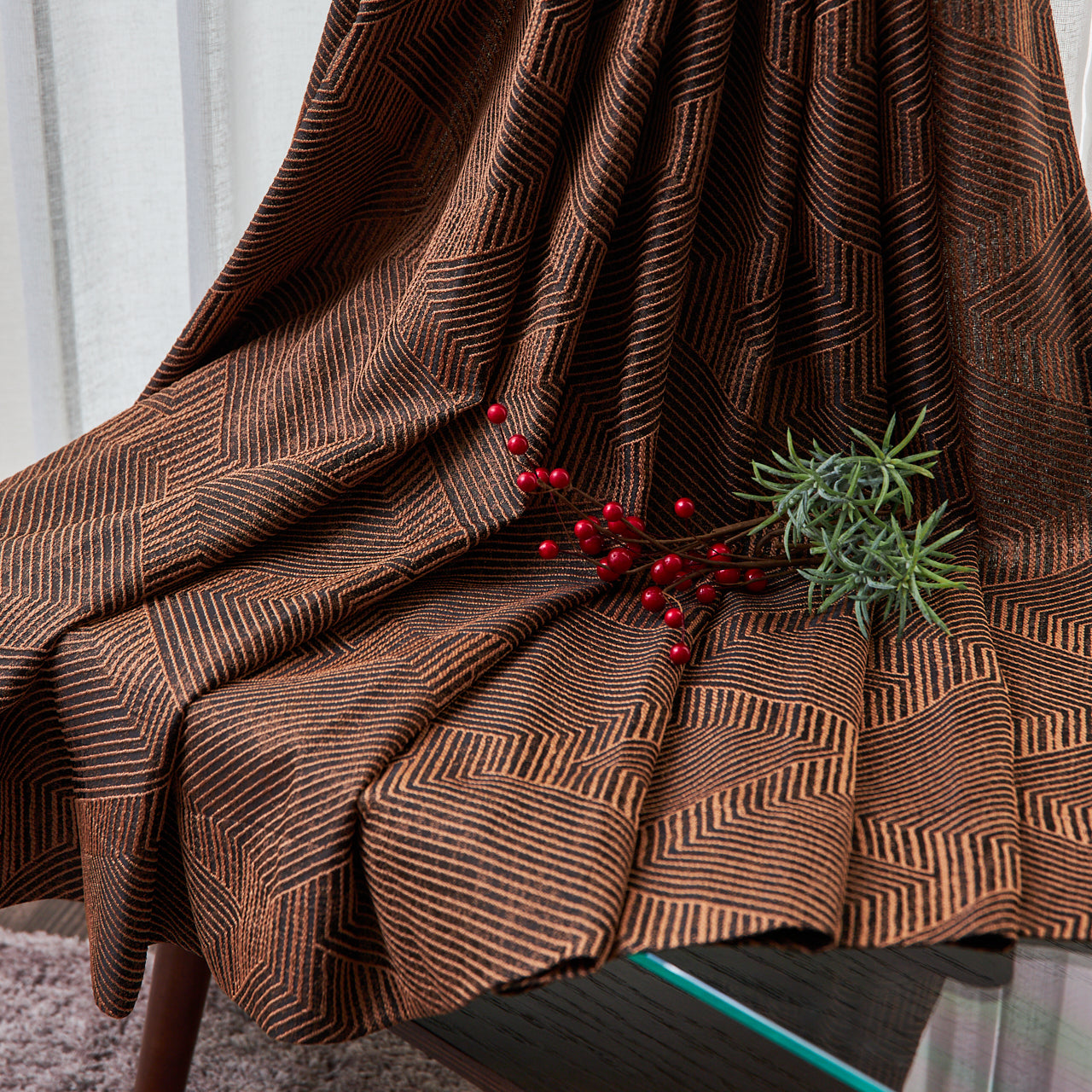 オーダーカーテン ムラーノ(ブラウン)-6