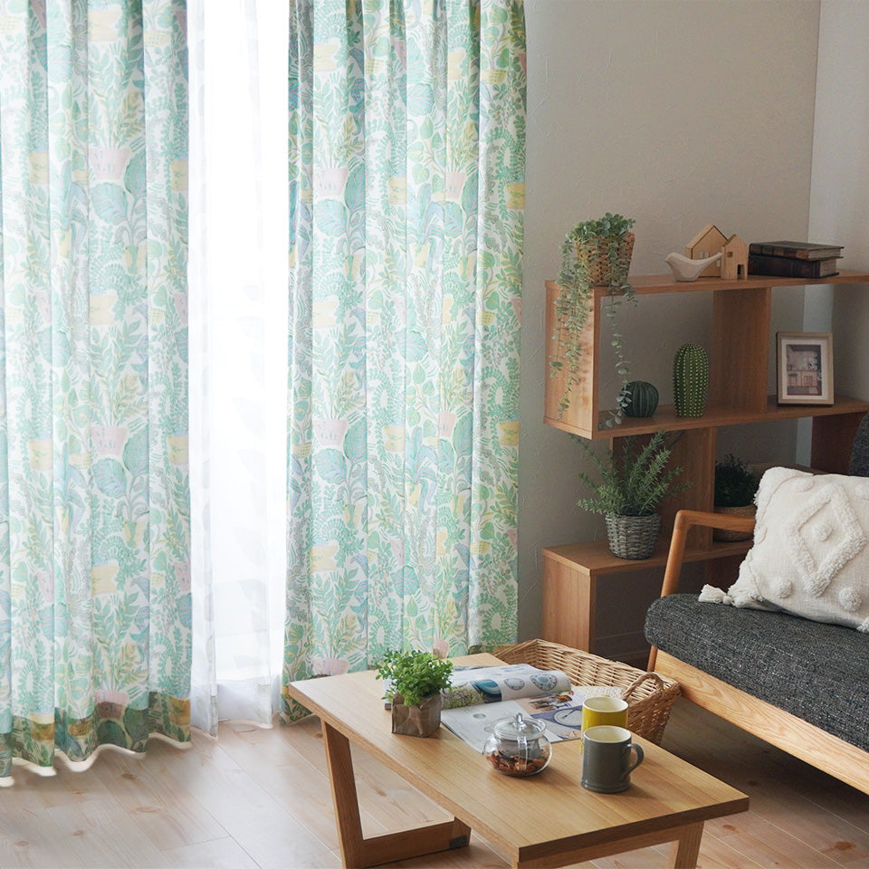 パラティシ 北欧 オーダーカーテン(グリーン)-3