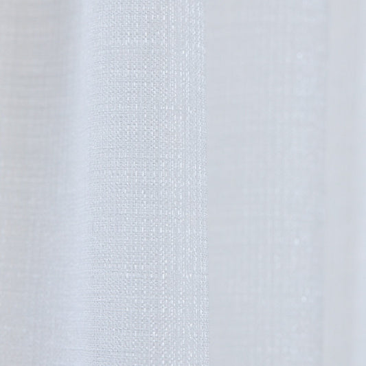 光沢のある糸を織り交ぜた上品でプレーンなトルコ産レースカーテン アイボリー