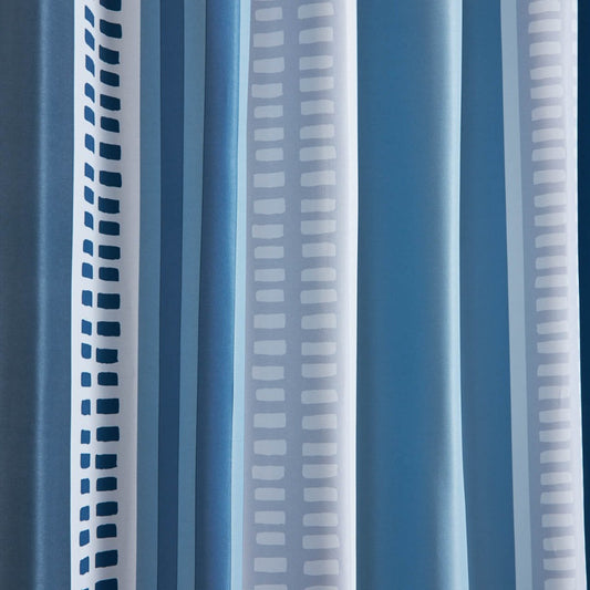 北欧テイストの変則ストライプ柄を施した遮光カーテン 遮光・防炎