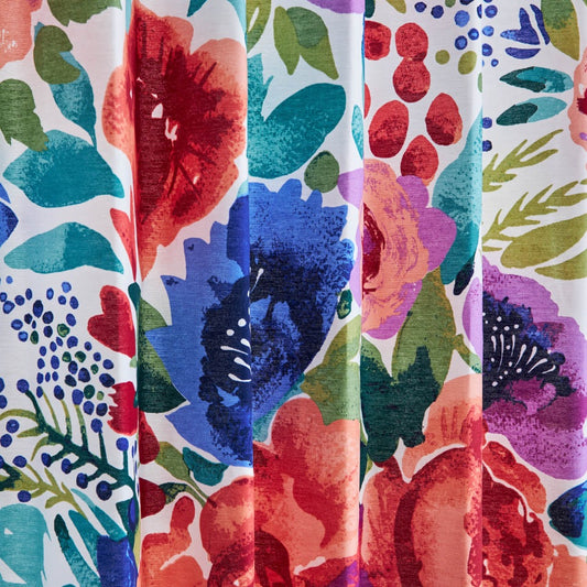 花々が咲き誇る美しい一瞬を切り取ったカーテン 独創的なマルチカラー