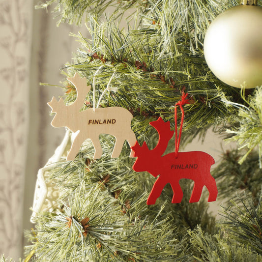 フィンランド直輸入 木製トナカイのオーナメント|~Porofiguuri~