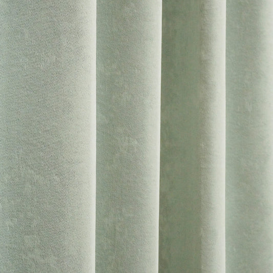 チンチラ調1級遮光カーテン モスグリーンの生地アップ