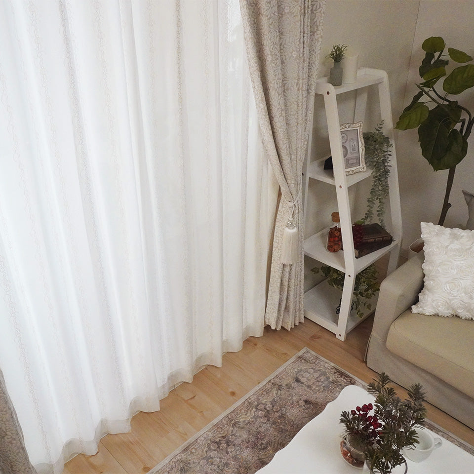 既製カーテン フロルレースRO-8