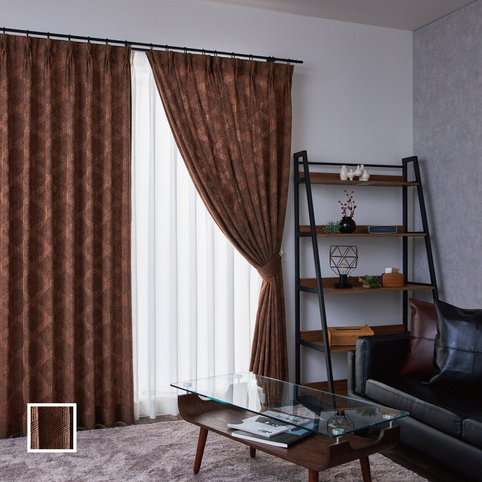 オーダーカーテン ムラーノ(ブラウン)-1
