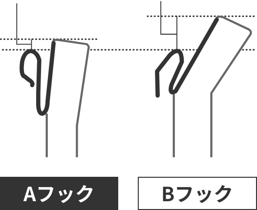 フックの種類 Aフック Bフック