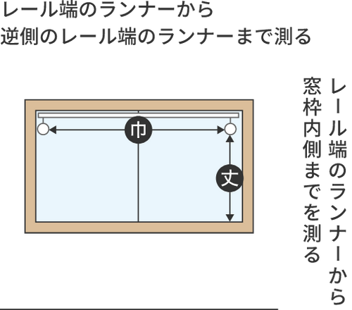 腰窓 カーテンレール 巾 丈