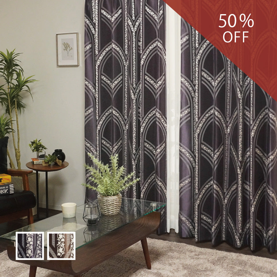 無料生地サンプル】オーダー｜防炎 高級感のあるダマスク柄ジャガード