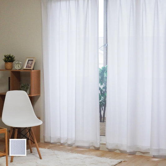 花粉対策&遮熱・UVカット ストライプ柄レース 透け感の少ないプライバシー保護レース