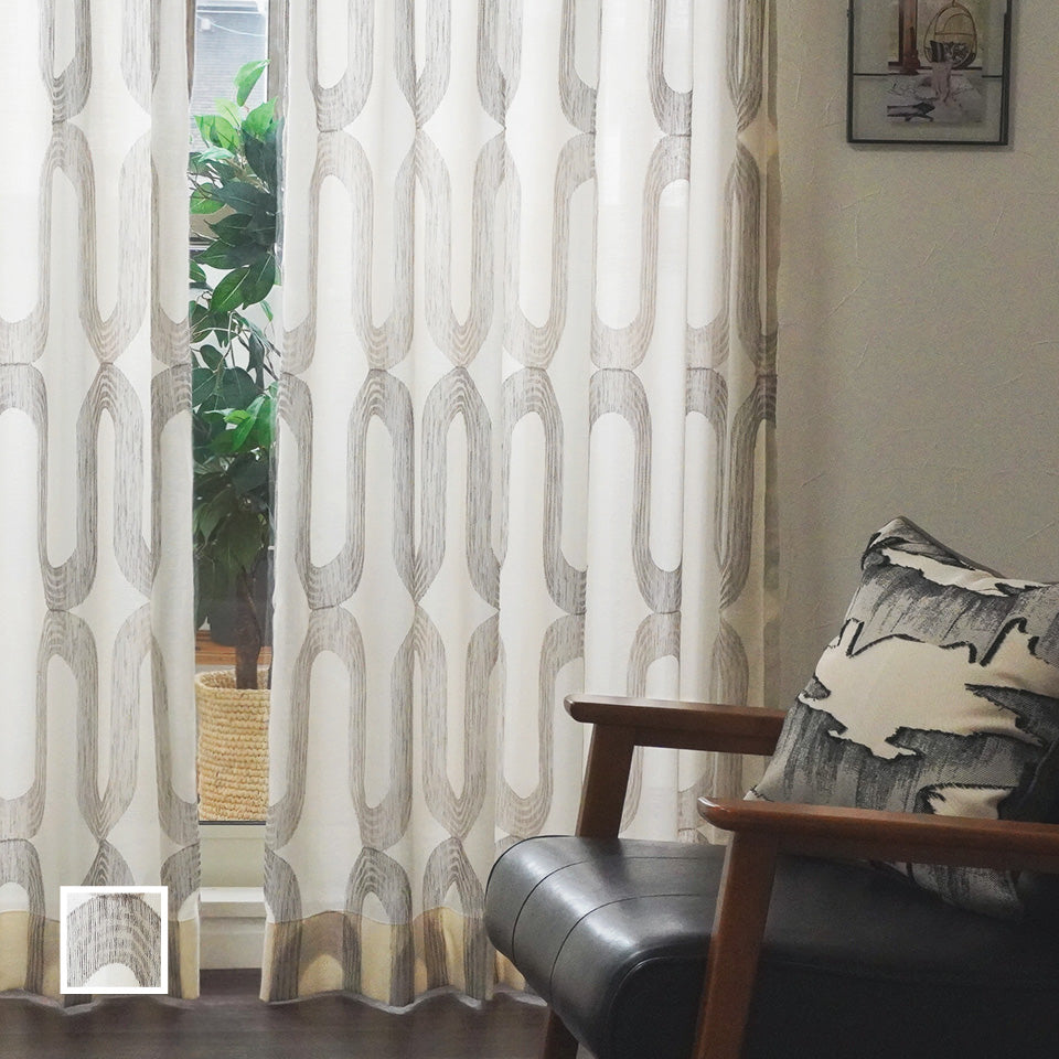 モダンなウェーブ模様がおしゃれなボイルレース