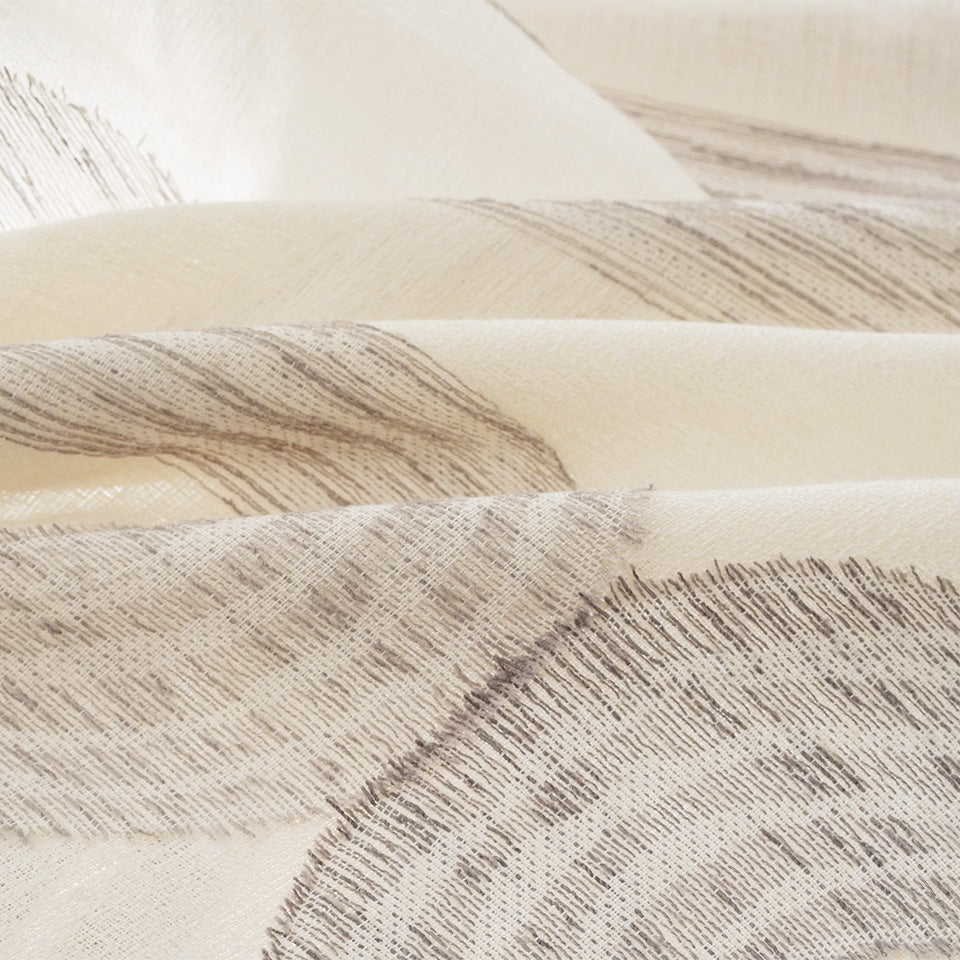 モダンスタイルのウェーブ模様ボイルレース 生地感