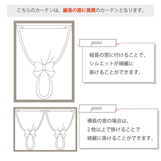 セパレーツレースカーテン注意事項