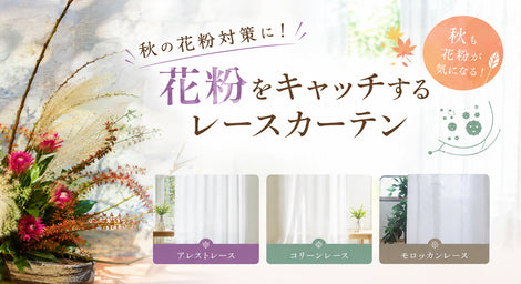 秋の花粉対策に！花粉をキャッチするレースカーテン