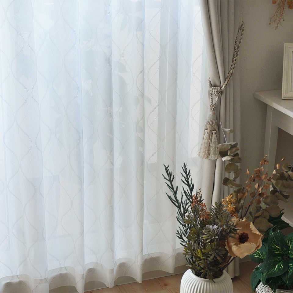 マネードローイング、ガーデンオブディライト、ロードストーン ドロップ カーテン J-19149 グリーン ｜ジャストカーテン