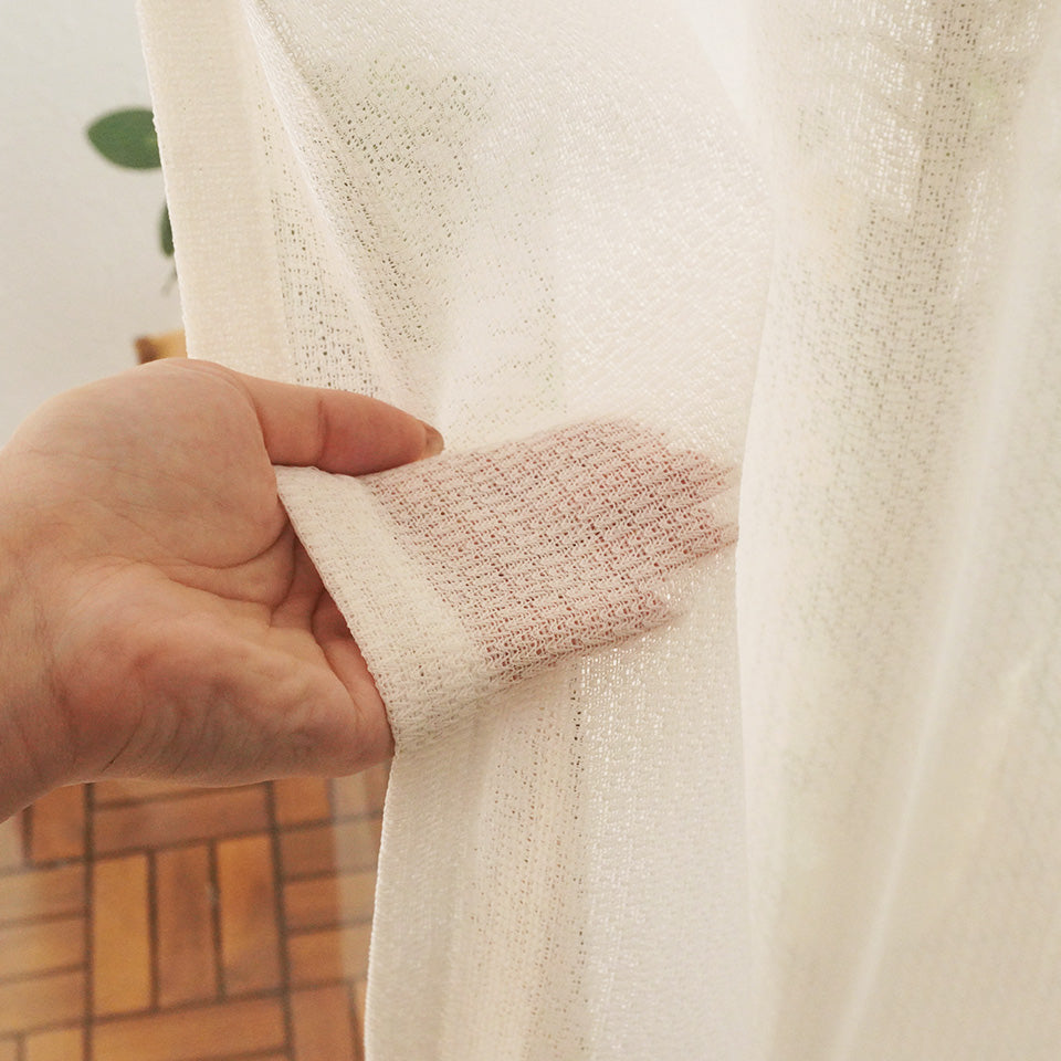 防炎機能付き4枚セットカーテン セットのレースカーテン 透け感のある遮熱レース