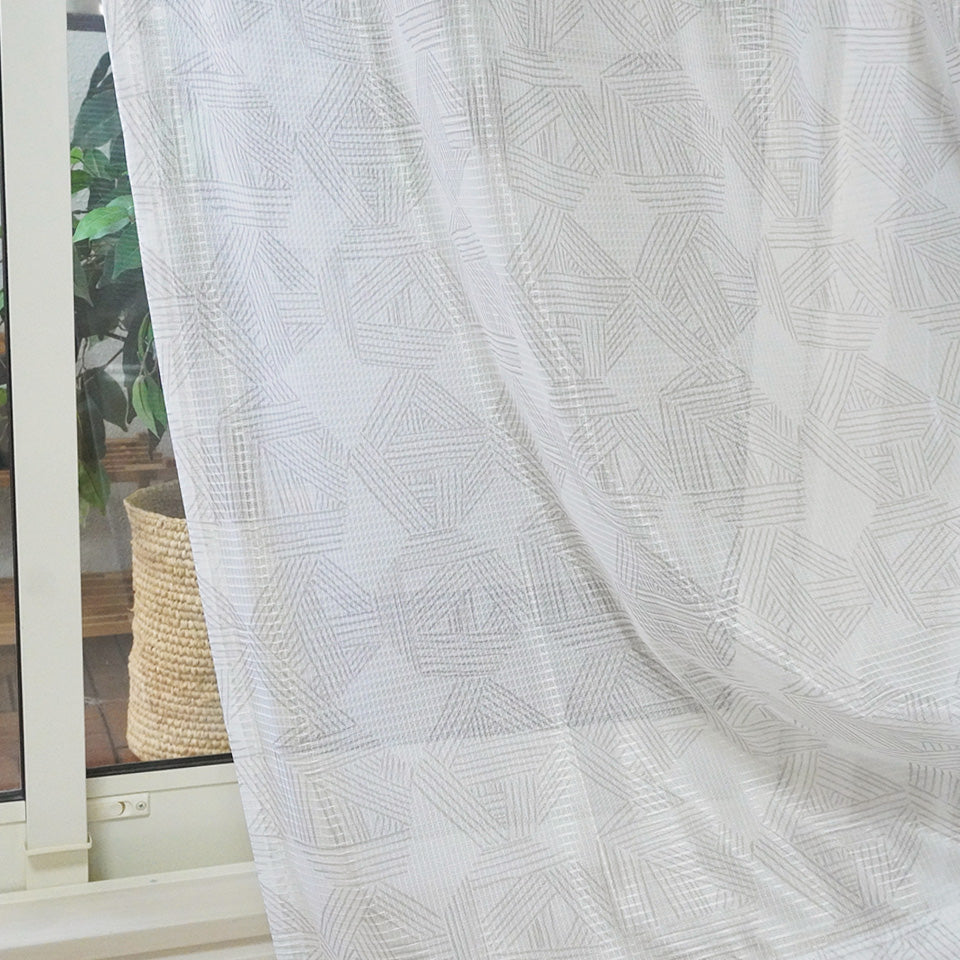 北欧カーテン 北欧カジュアルな植物模様 【セット商品】 hino