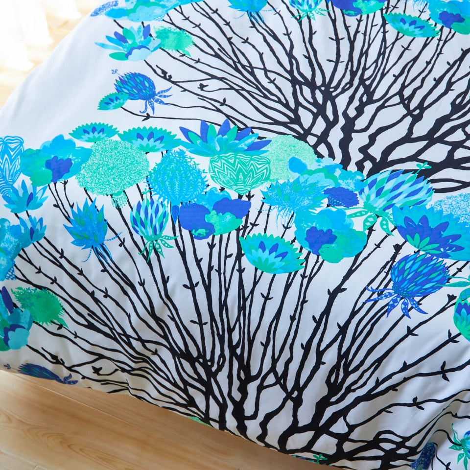 ターコイズブルー 花柄掛け布団カバー 楽天市場】【29日08:59迄SALE】シビラ 掛け布団カバー シングル 綿100