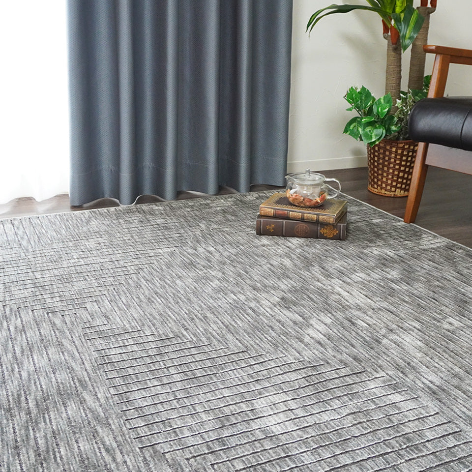 モダンデザイン ベルギー直輸入凹凸マット｜BGアクセル1055 ラグ