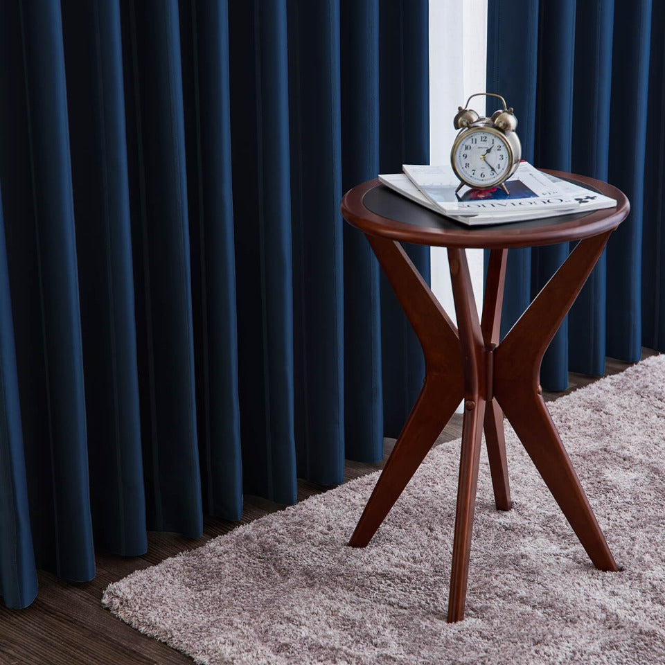 2枚 日本製4万円ほどで購入 ダークブルー ドレープカーテン 2枚 日本製