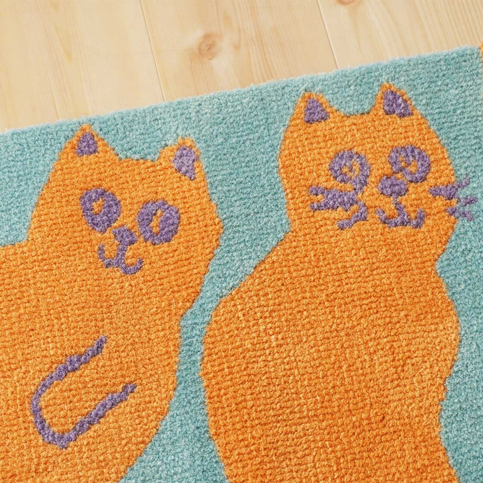 表情豊かな猫たちのユニークな玄関マット｜ランパ 玄関マット