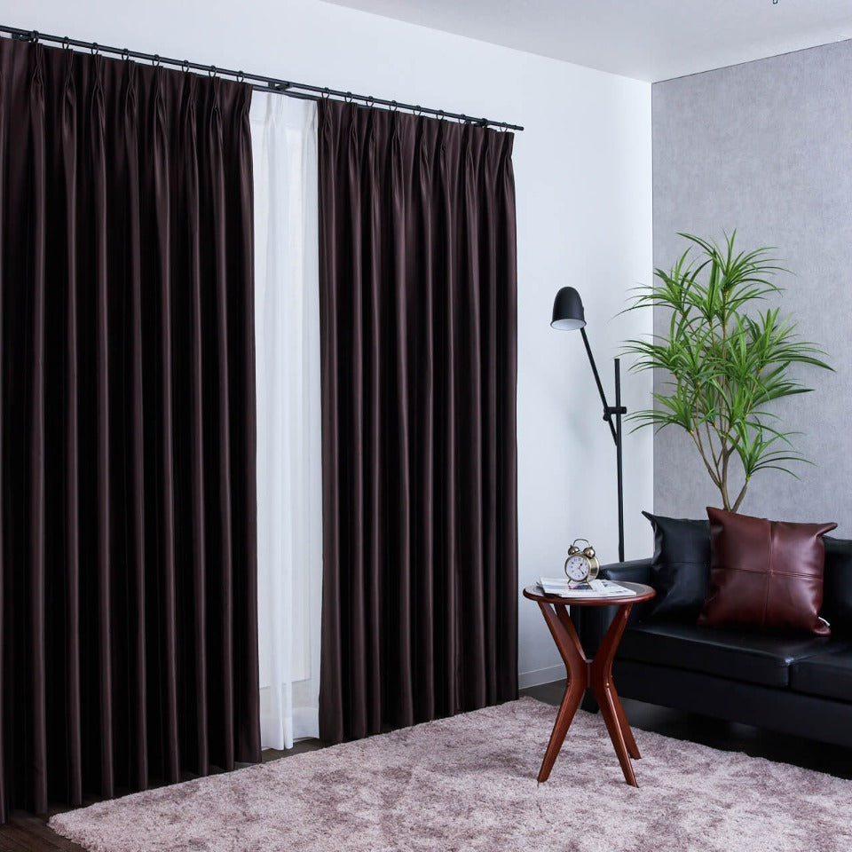 【オーダーカーテン】１９ オーダー｜シームレス遮光カーテン｜タテ縞モール糸で重厚感ある上質