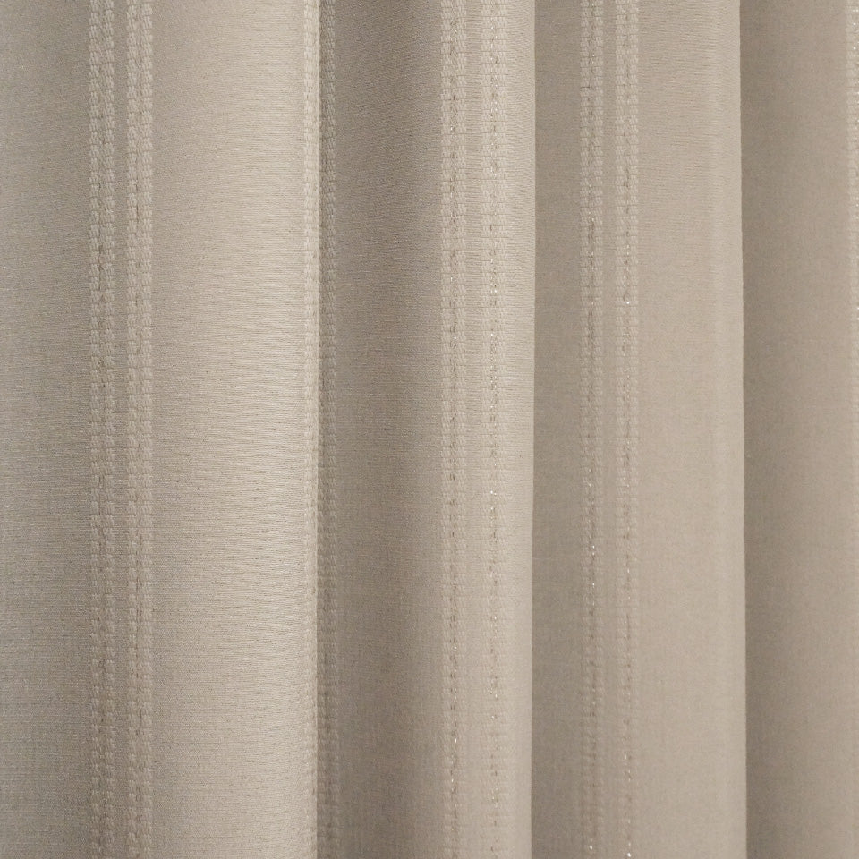 ラメ入りストライプ模様モダンカーテン ライトグレー 