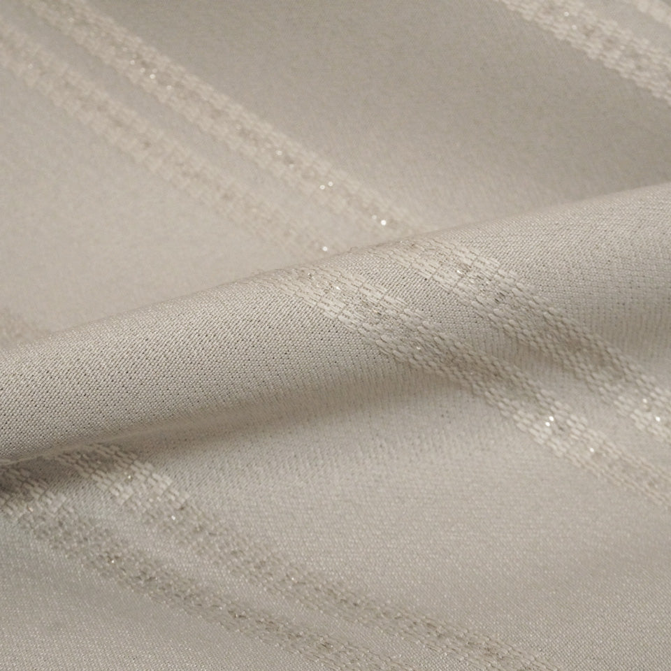 ラメ入りストライプ模様モダンカーテン ライトグレー 遮光カーテン