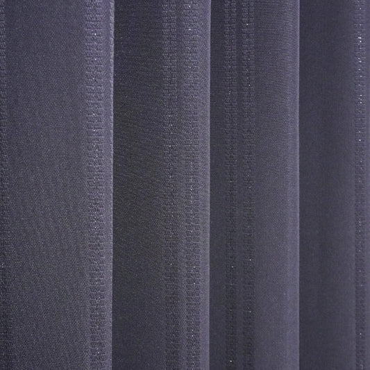 ラメ入りストライプ模様モダンカーテン ネイビー 