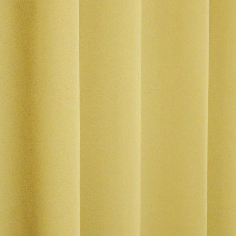 遮光1級無地プレーンカーテン ライトイエロー