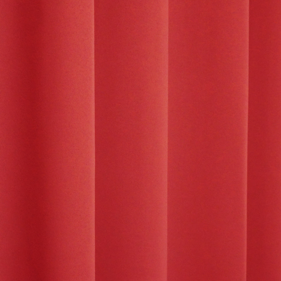遮光1級無地プレーンカーテン レッド 