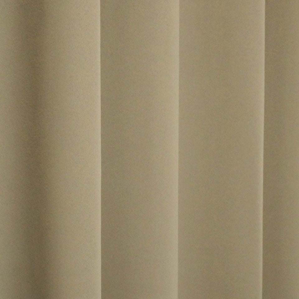 遮光1級無地プレーンカーテン ベージュ 