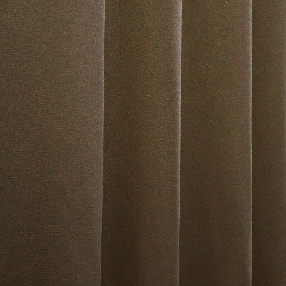 遮光1級無地プレーンカーテン ブラウン 