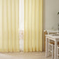 防炎6色 介護・福祉施設にもOK パステルカラーカーテン イエロー カジュアルなダイニング