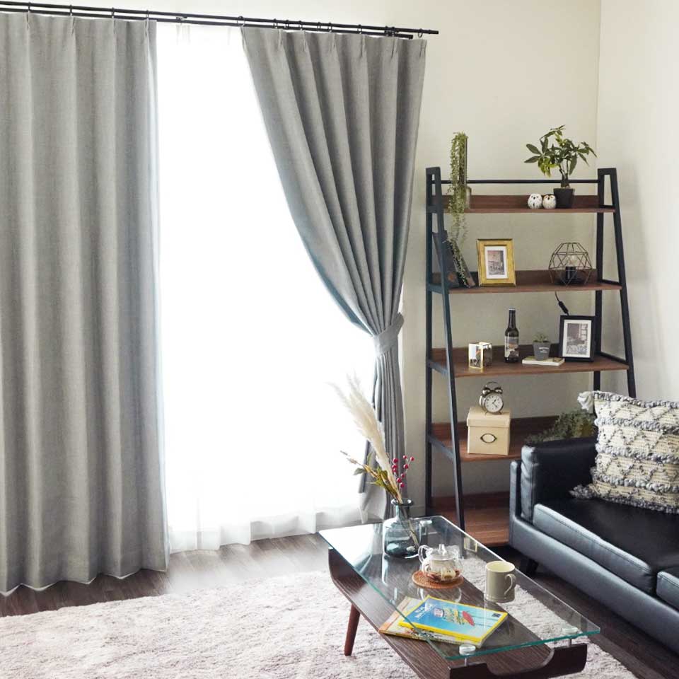 既製｜遮光2級 人気のくすみカラーのミニマルデザイン｜ヒューストン