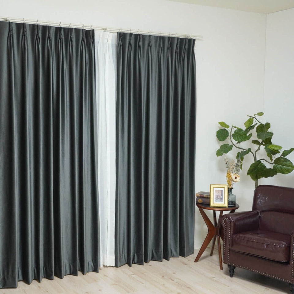リボナ ドレープカーテン ブラック オーダーメイド アトリエ