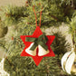 フィンランド直輸入 星とベルのオーナメント｜～Isotahti red dia～