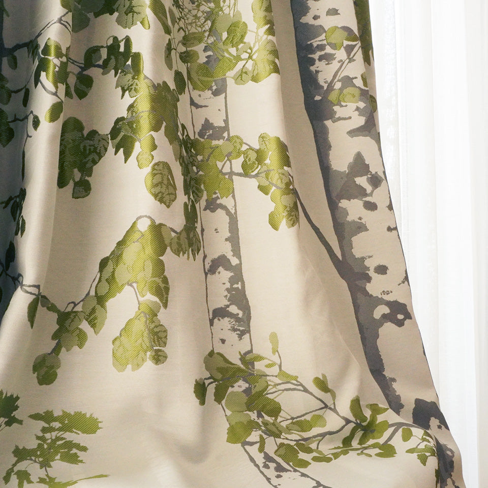 無料生地サンプル】オーダー｜白樺の木立モチーフの北欧ナチュラル