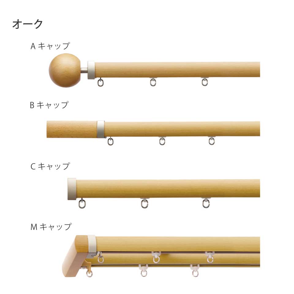 TOSOカーテンレール レガートプリモダブル正面付セット【2.00m】