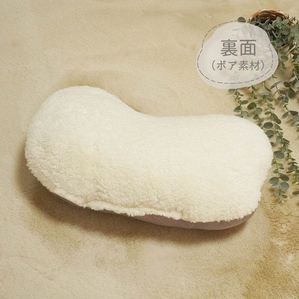 あったかもっちり 癒されるひつじモチーフ｜RNレポ ダイキャストクッション｜裏面はあったかボア素材