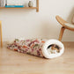 あったかふわふわ素材　猫用トンネルベッド　ベージュ