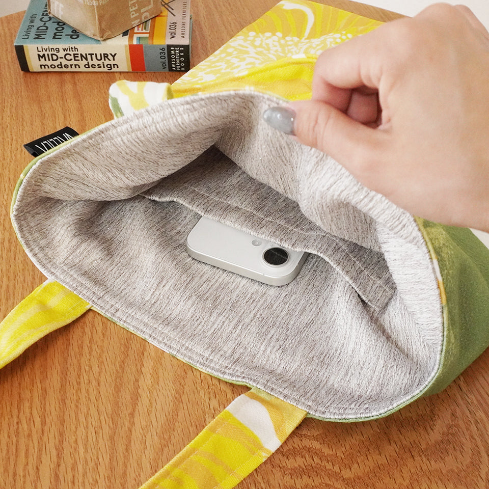 カーテン生地SDGsトートバッグ｜VALLILA オリジナルバッグ S|
LSリザ｜内ポケットあり