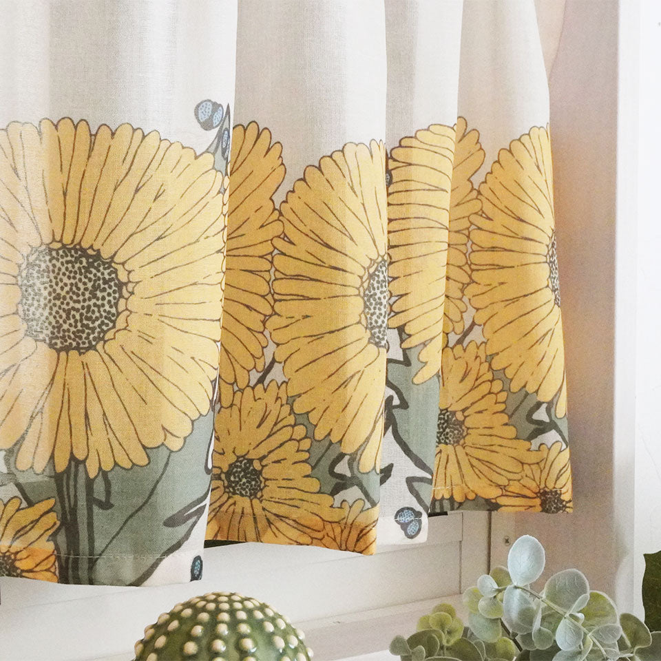 北欧VALLILAデザイン花柄がおしゃれなカフェカーテン｜Vマム カフェ