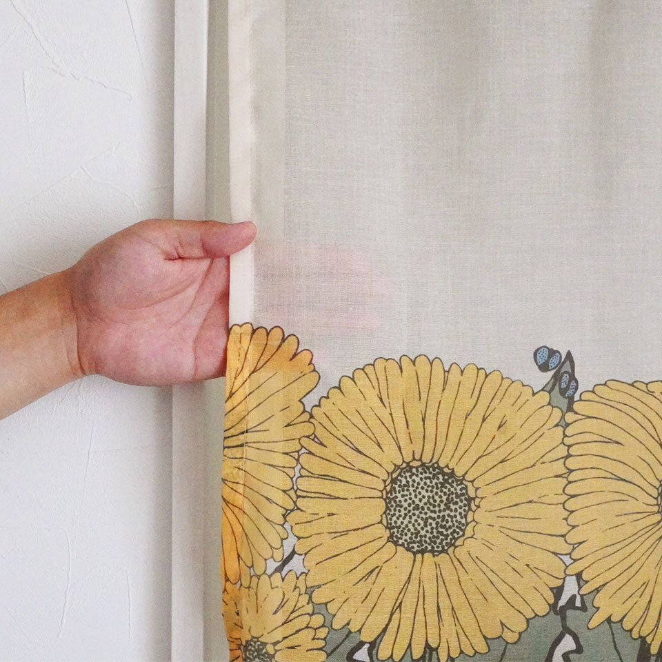 北欧VALLILAデザイン花柄がおしゃれなカフェカーテン｜Vマム カフェ