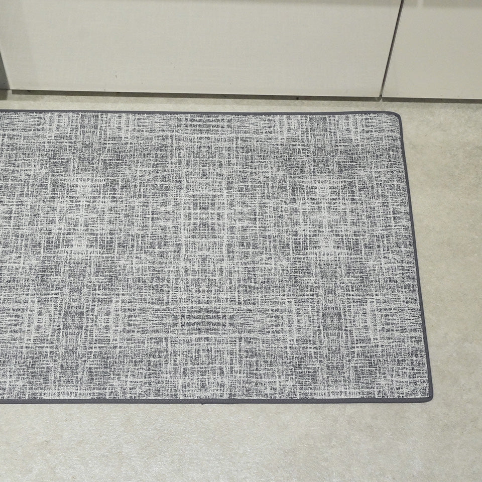 スペイン直輸入AITANA社製のおしゃれキッチンマット グレーとホワイトのシンプルモノトーンマット